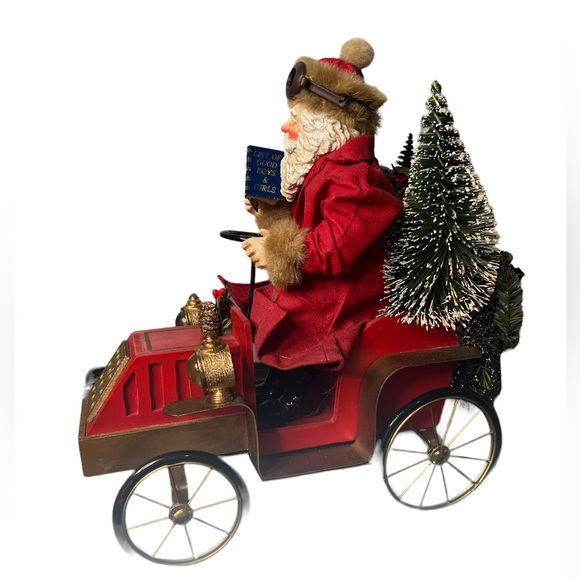 VTG Santa 11 inch on antique Car - Picture 2 of 5